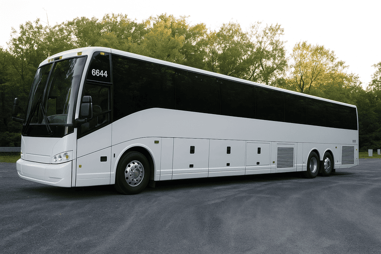 exterior of Charter Bus Rental High Point coach bus